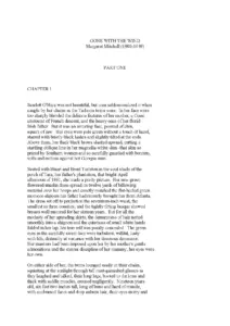 Gone With The Wind by Margaret Mitchell