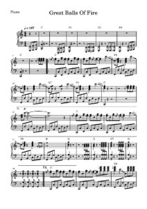 Great Balls of Fire Piano Sheet Music