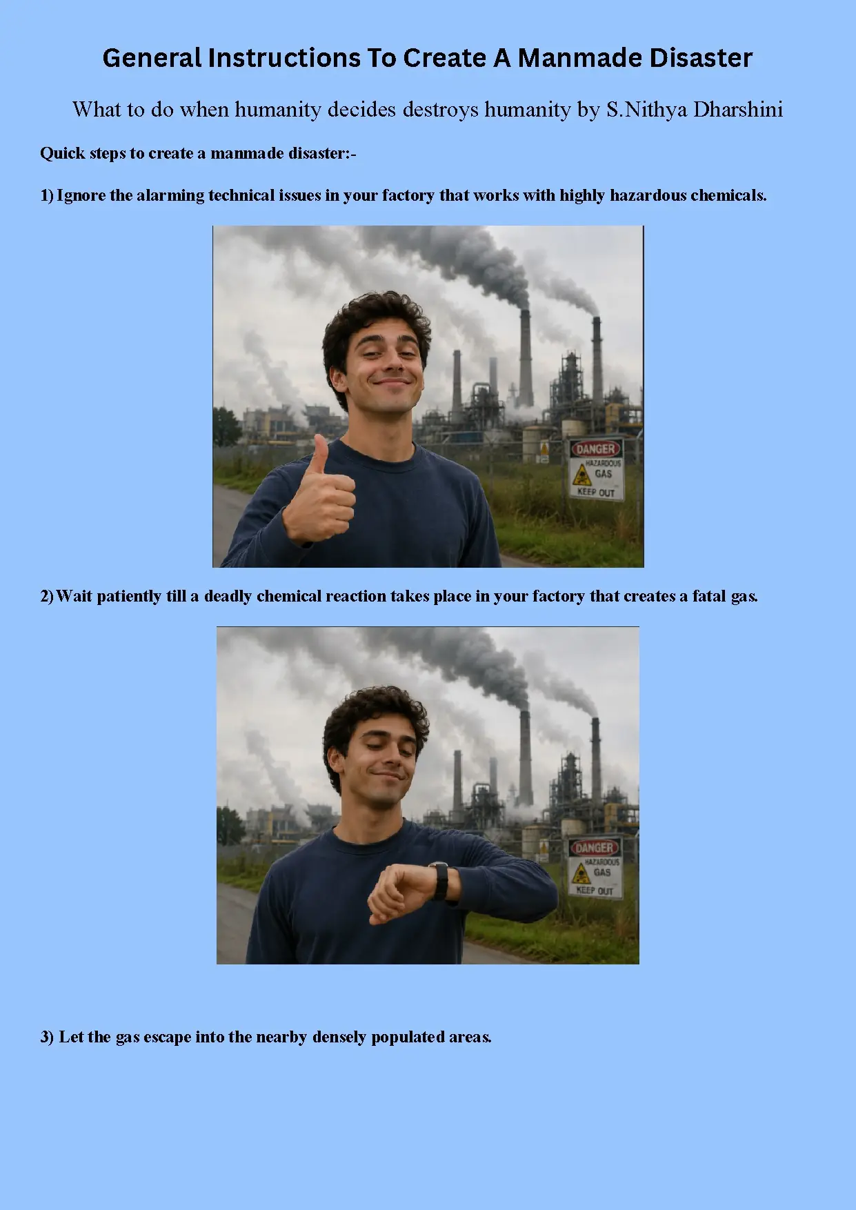 Guide to Creating a Manmade Disaster