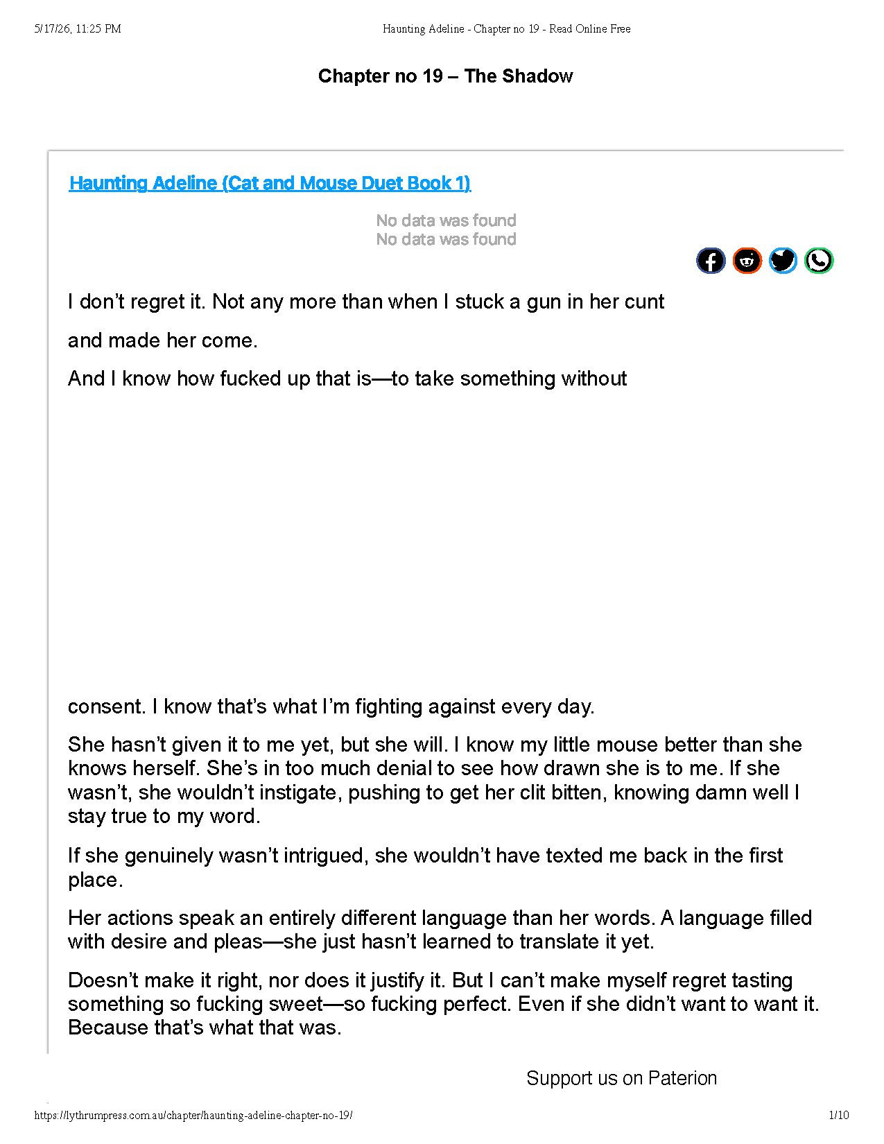 Haunting Adeline Chapter 19 by H.D. Carlton