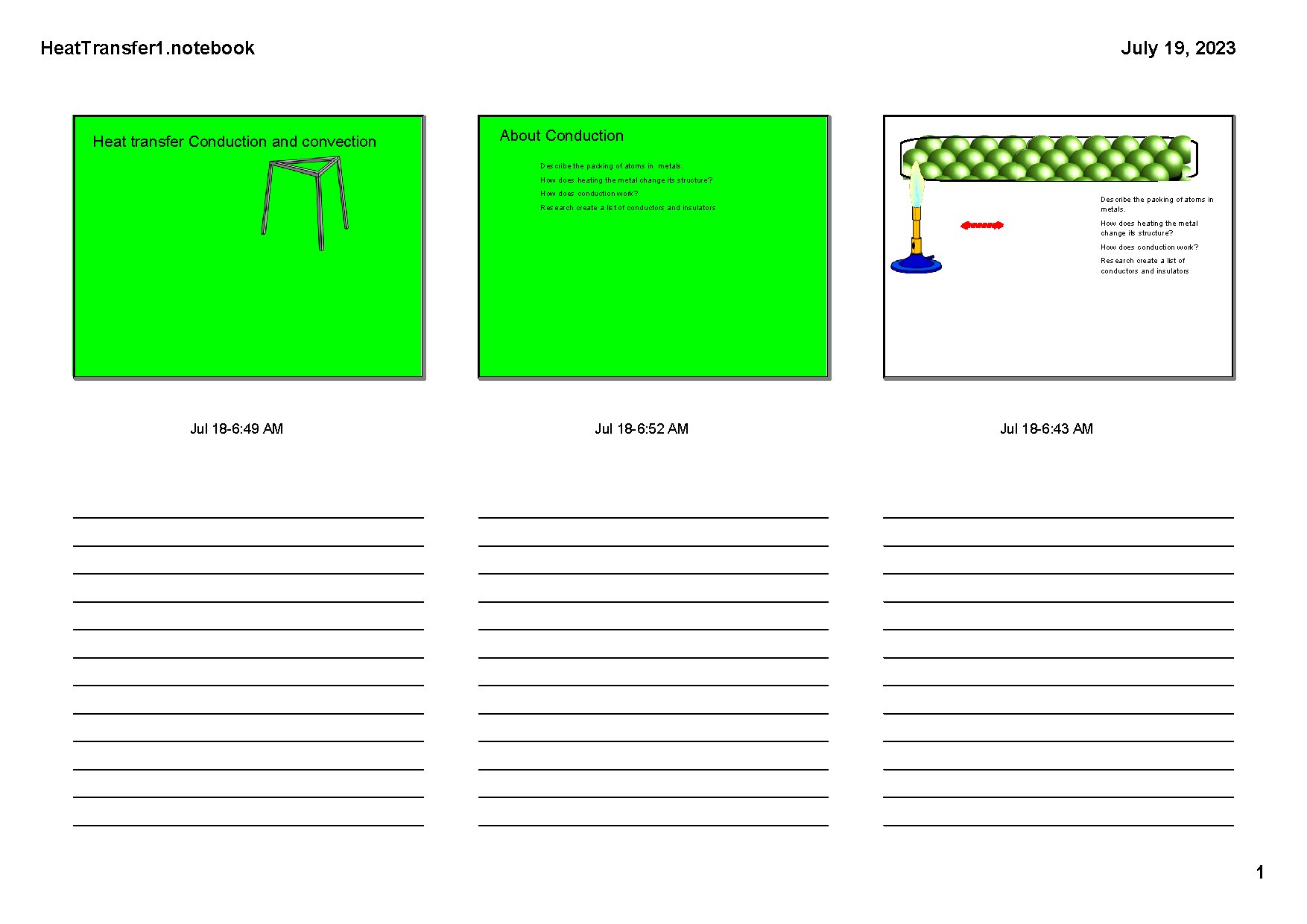 Heat Transfer Concepts: Conduction and Convection