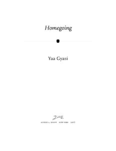 Homegoing by Yaa Gyasi: A Novel of Heritage and Legacy