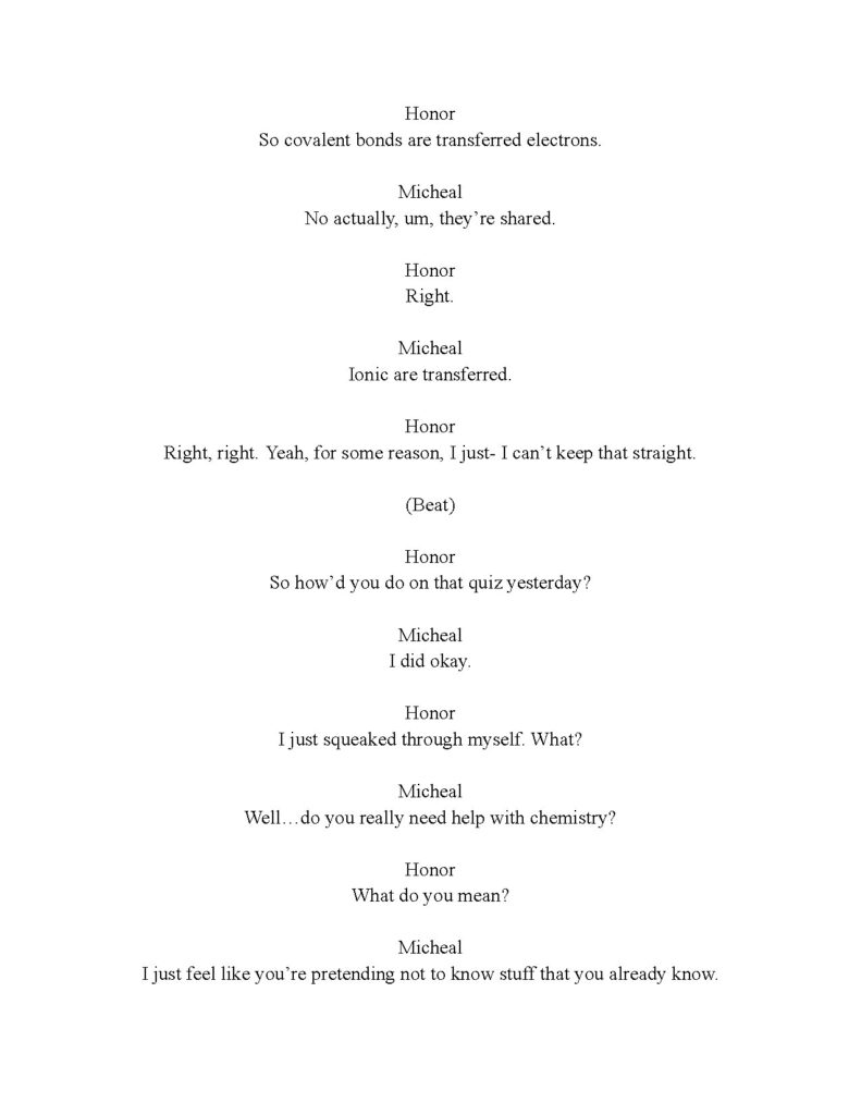 Honor Society Acting Scene Analysis