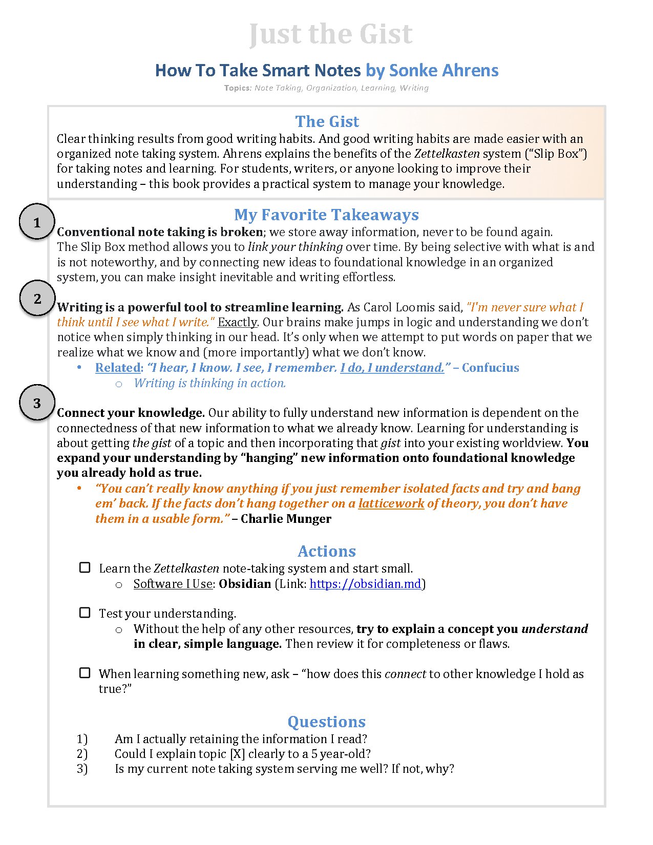 How To Take Smart Notes by Sonke Ahrens