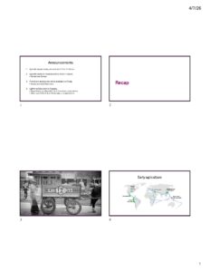 Industrialization of Agriculture Lecture Notes