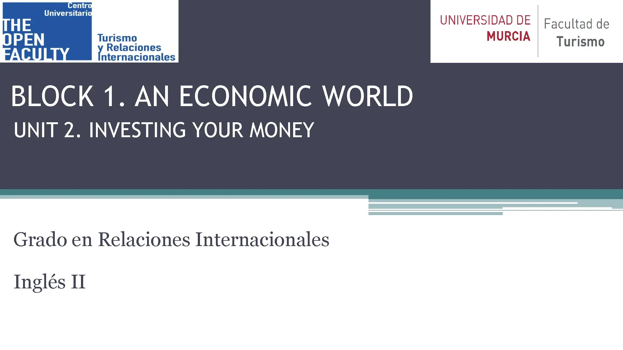 Investing Your Money Unit 2 International Relations