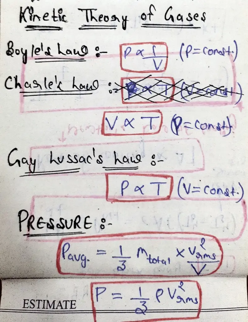 Kinetic Theory for 12th Class Physics