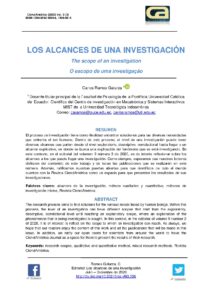 Los Alcances de una Investigación by Carlos Ramos Galarza