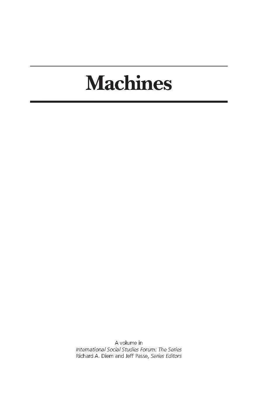 Machines by Abraham P. DeLeon