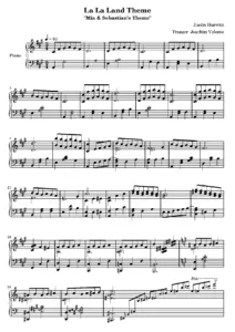 Mia and Sebastian's Theme Piano Sheet Music