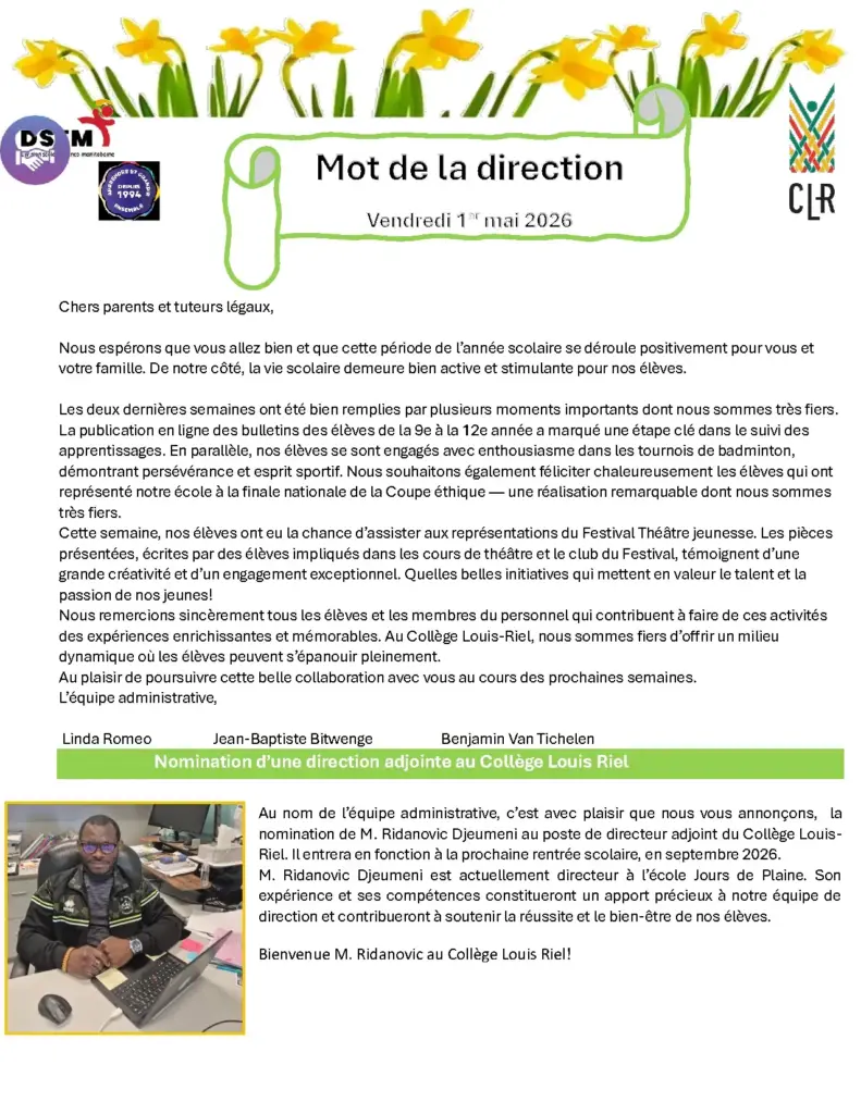 Mot De La Direction 1er Mai 2026 (3)