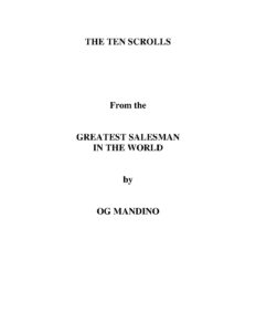 Og Mandino's Scrolls: Principles of Success