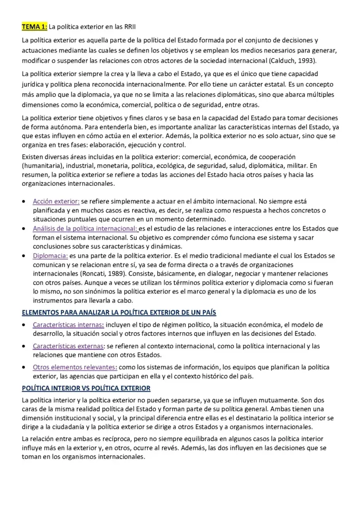 Política Exterior: Análisis y Estrategias