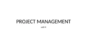 Project Management Unit 4 Estimation Techniques