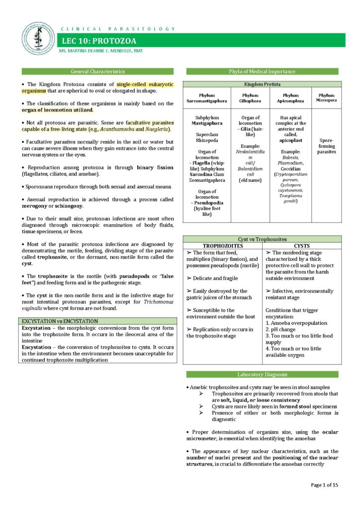 Protozoan Pathogens in Clinical Parasitology