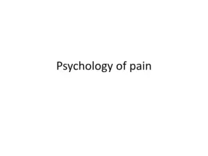 Psychology of Pain: Understanding Pain Management and Perception