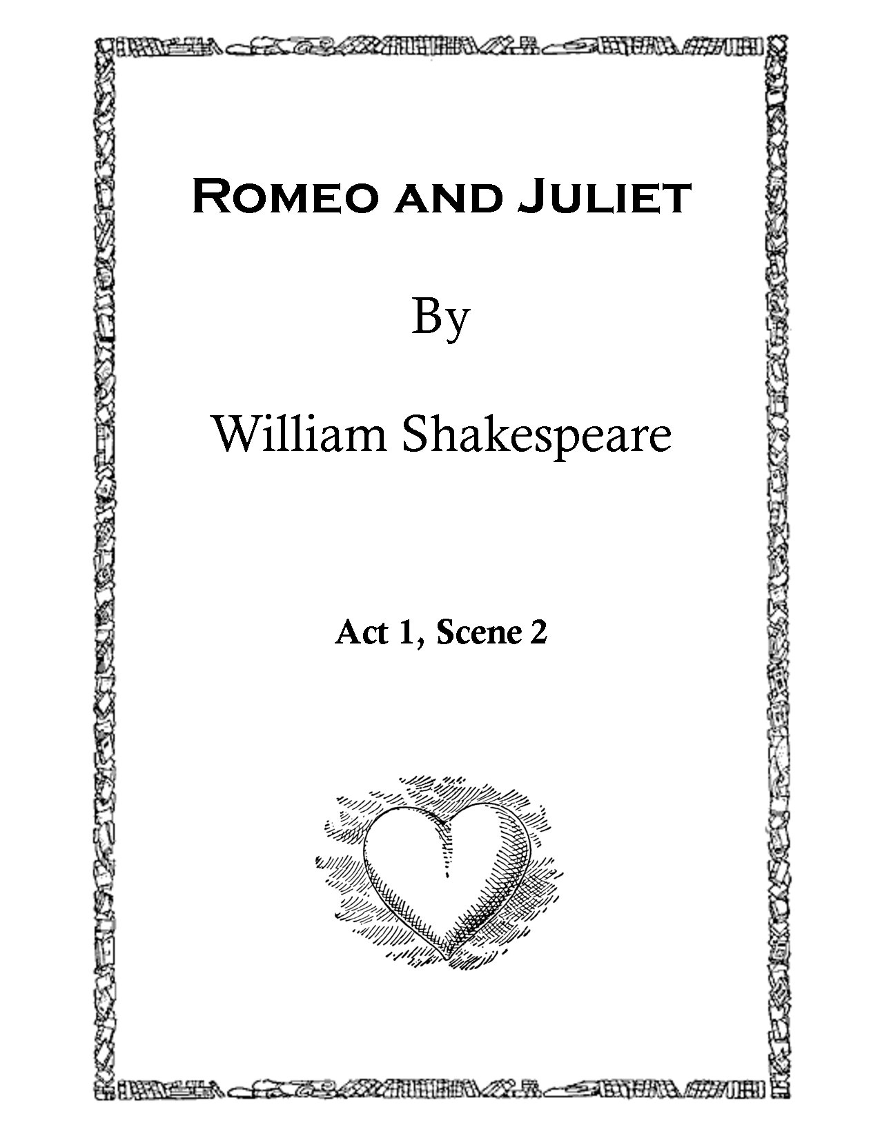 Romeo and Juliet Act 1 Scene 2 by William Shakespeare