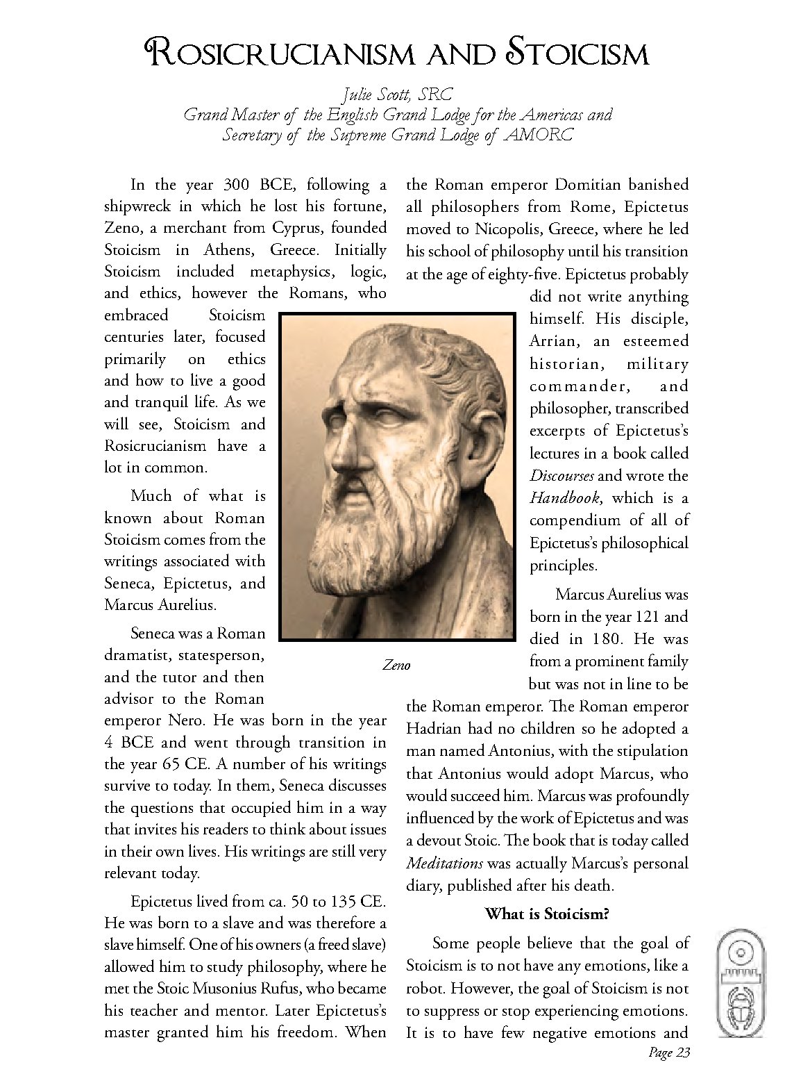 Rosicrucianism and Stoicism: Philosophical Connections