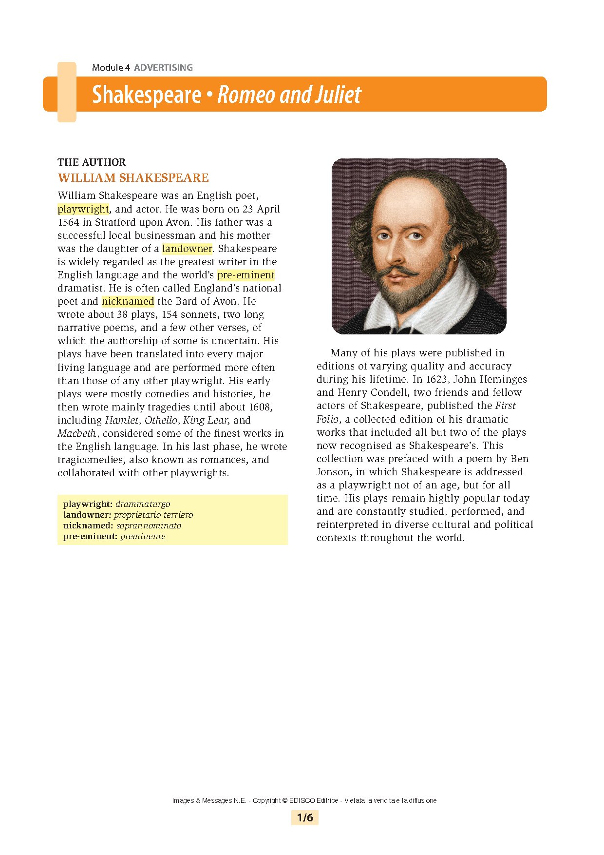 Shakespeare’s Romeo and Juliet Study Guide