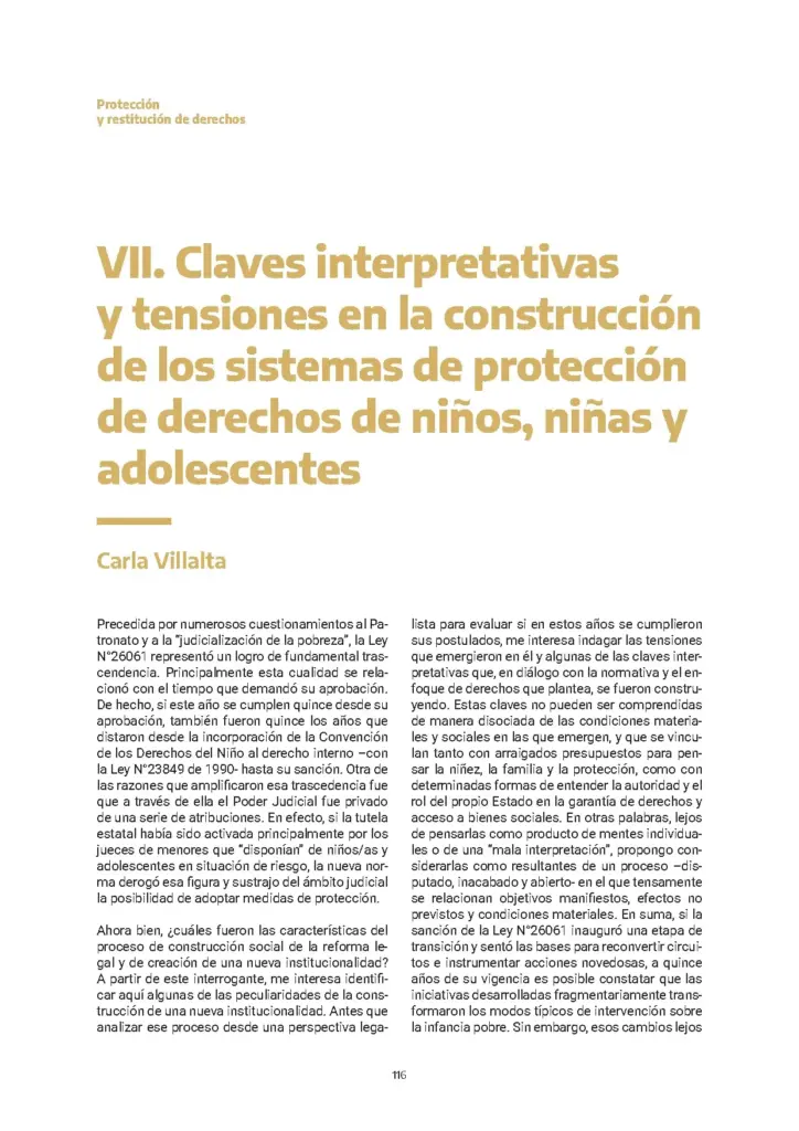 Sistemas de Protección de Derechos de Niños y Adolescentes