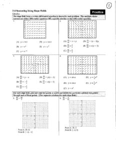 Slope Field Worksheet for Differential Equations Practice