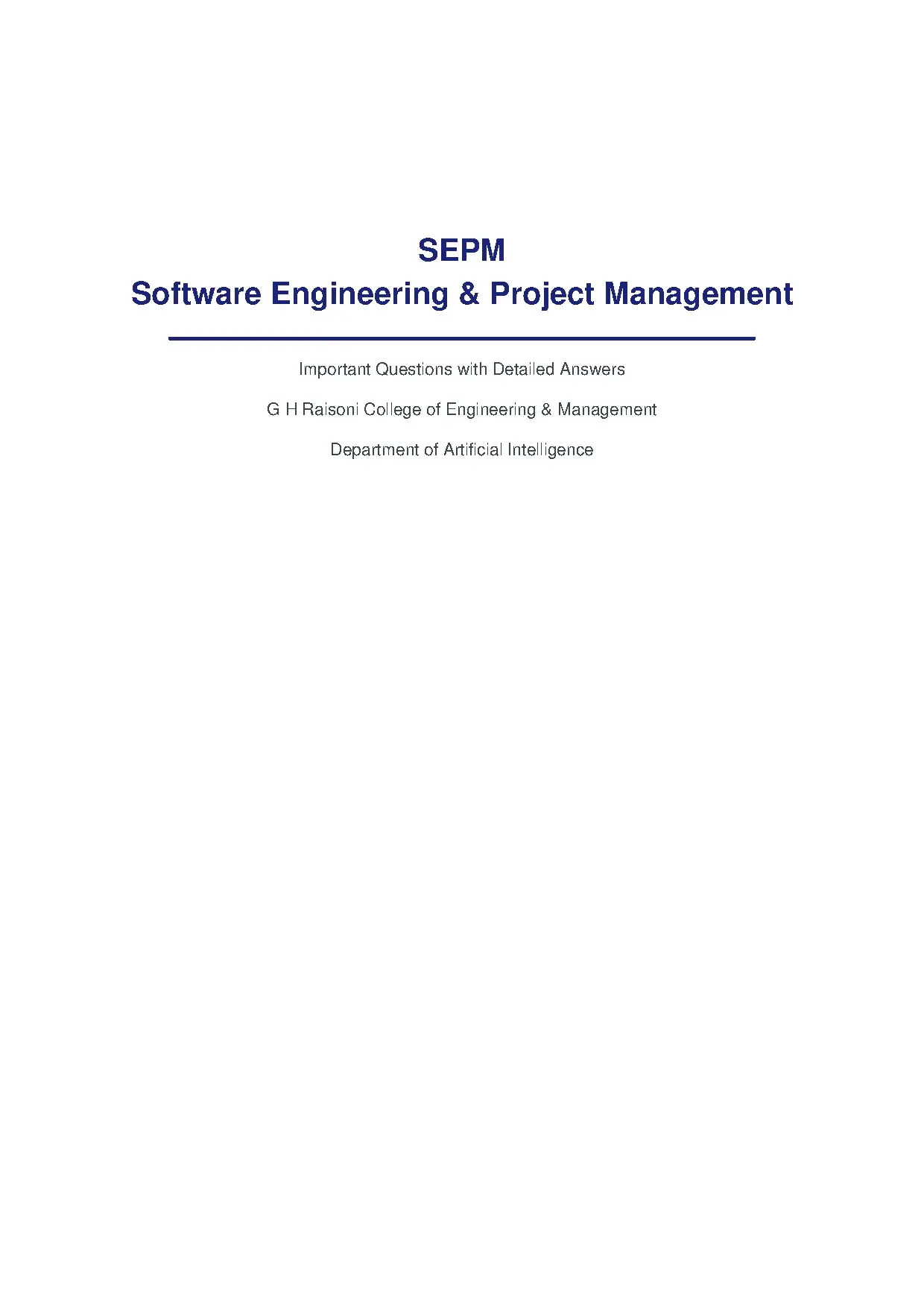 Software Engineering and Project Management Important Questions (2)