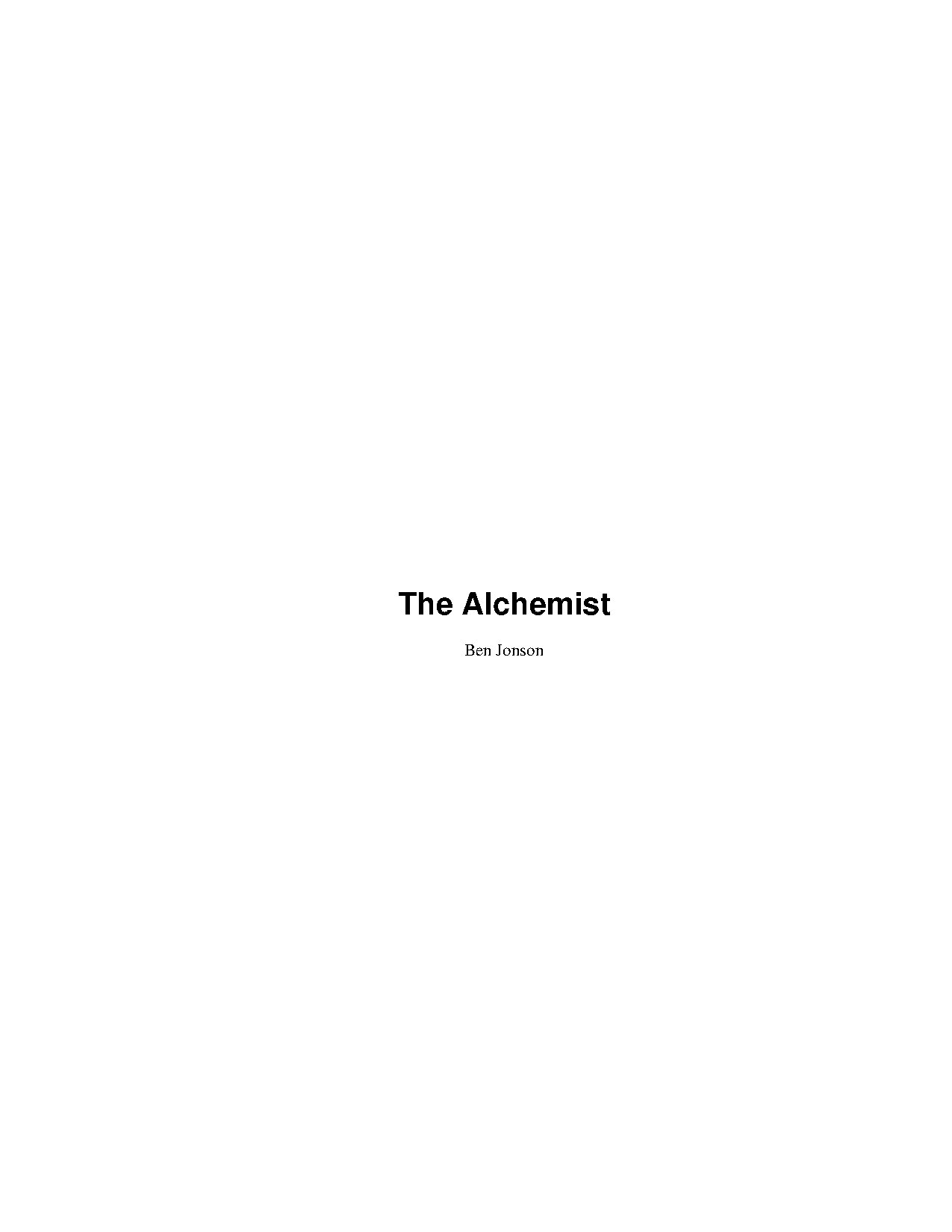The Alchemist by Ben Jonson – A Comedy of Deception