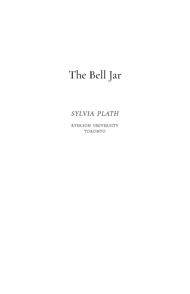 The Bell Jar by Sylvia Plath