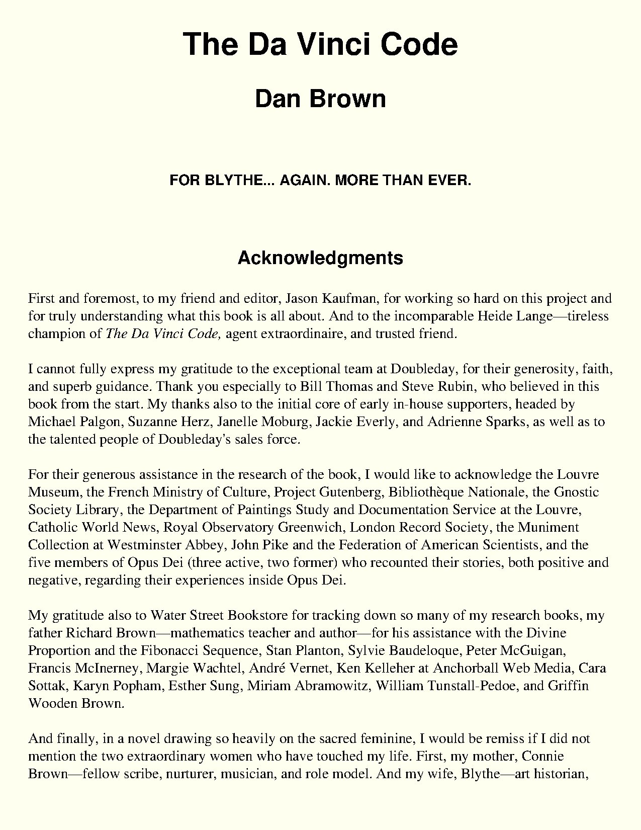 The Da Vinci Code by Dan Brown