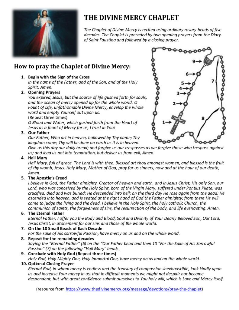The Divine Mercy Chaplet Prayer Guide