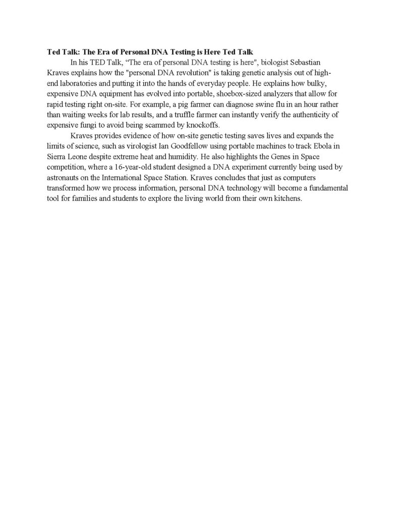The Era of Personal DNA Testing by Sebastian Kraves
