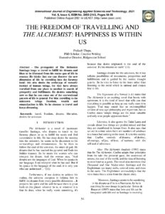 The Freedom of Travelling and The Alchemist by Paulo Coelho