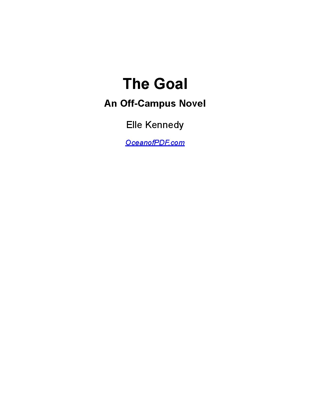 The Goal by Elle Kennedy