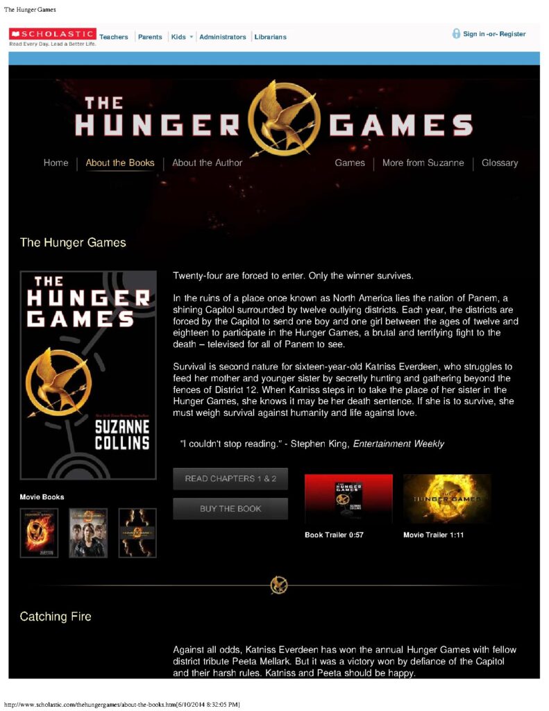 The Hunger Games Series Order by Suzanne Collins