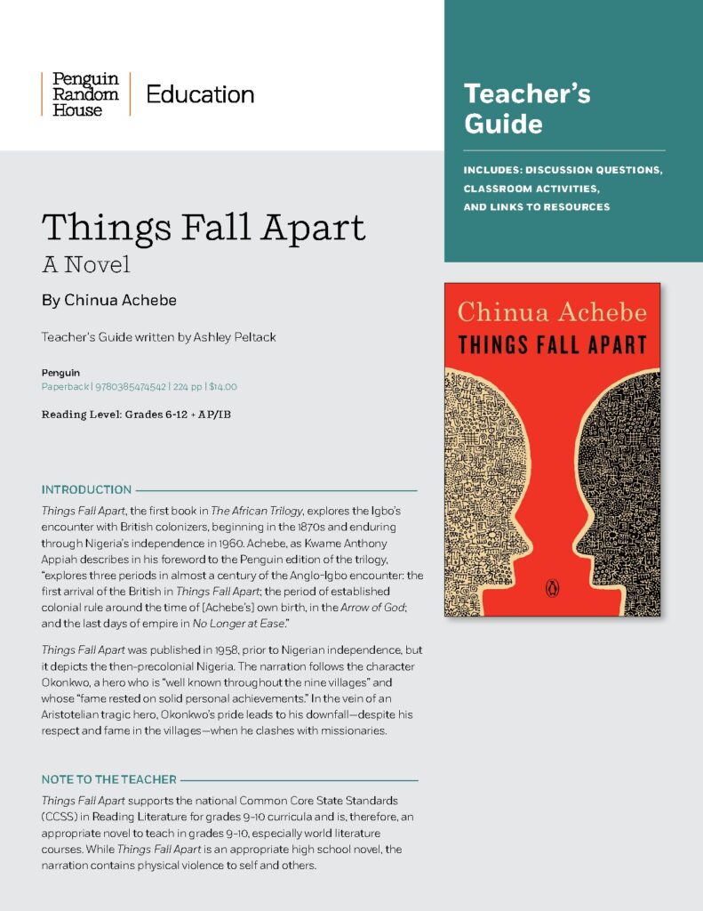 Things Fall Apart Teacher's Guide by Chinua Achebe