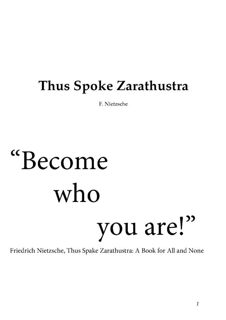 Thus Spoke Zarathustra by Friedrich Nietzsche