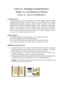Types of Learning Resources Explained