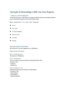 UML Use Case Diagram for ATM Systems
