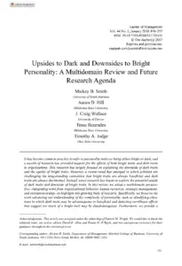 Upsides to Dark and Downsides to Bright Personality 2017