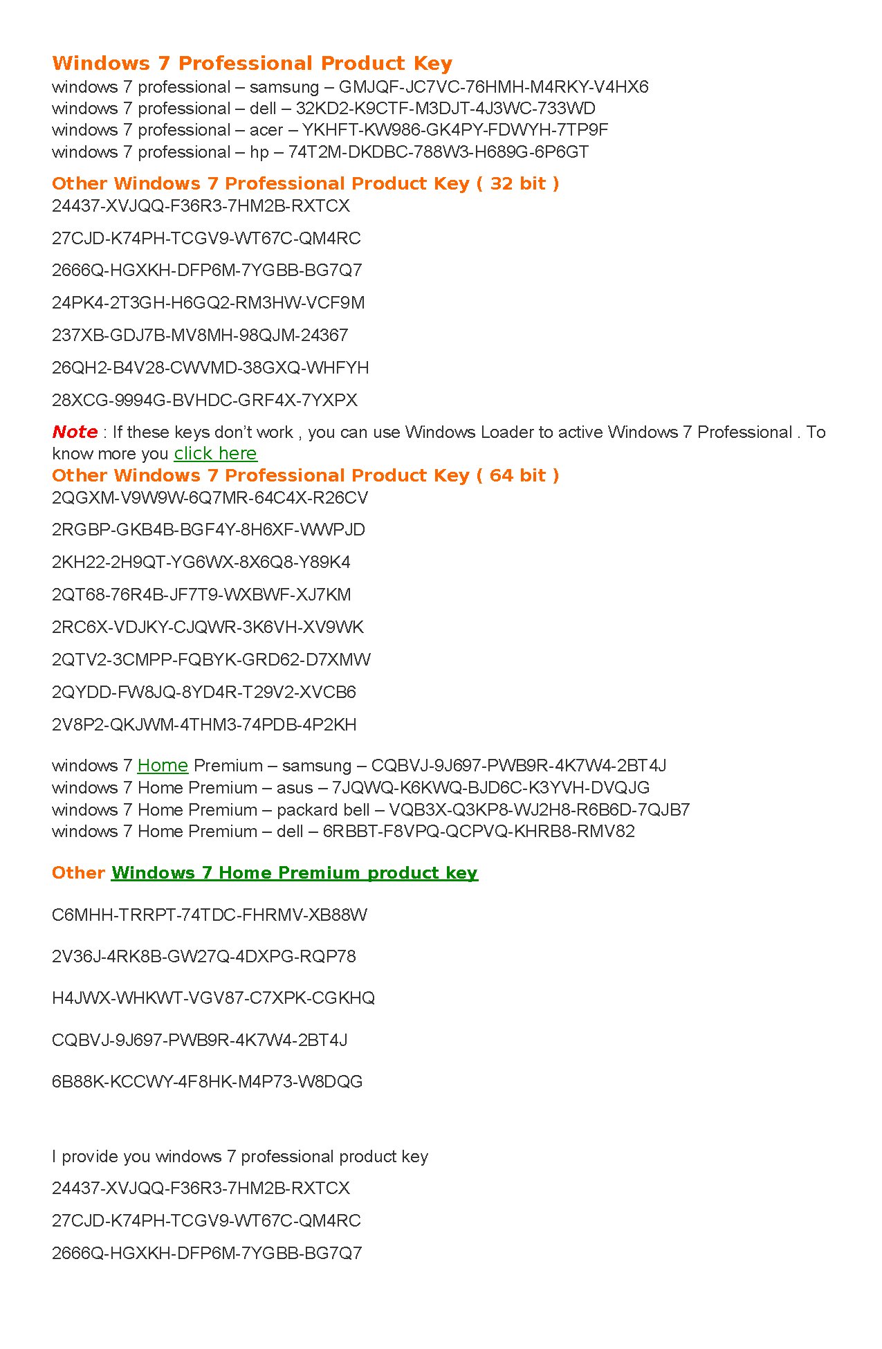 Windows 7 Professional Product Key List and Activation Guide