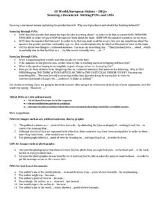 Writing POVs and CAPs for Historical Analysis