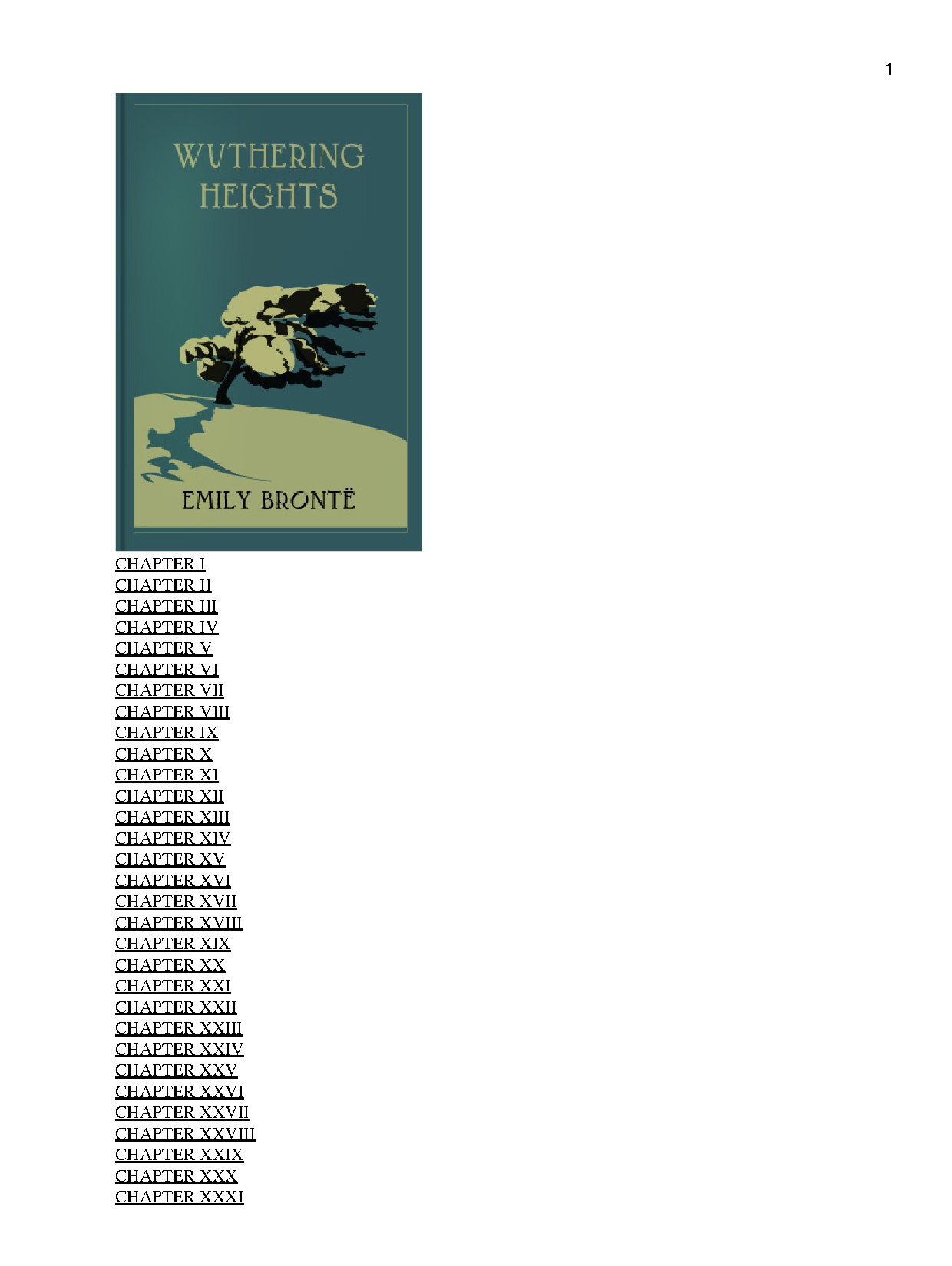 Wuthering Heights by Emily Bronte