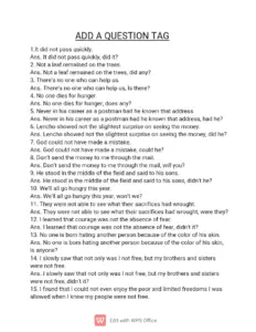 Add a Question Tag – English Grammar Practice