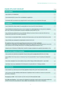 Applicant Checklist 2026