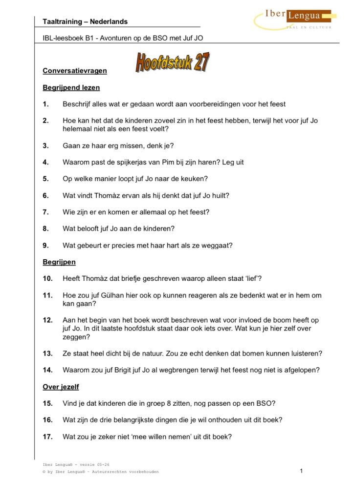 Avonturen op de BSO met Juf Jo - Hoofdstuk 27