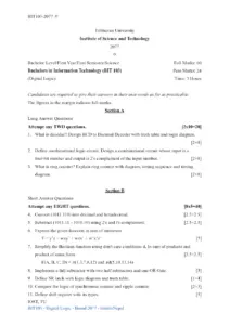 BIT103 Digital Logic – Tribhuvan University 2077