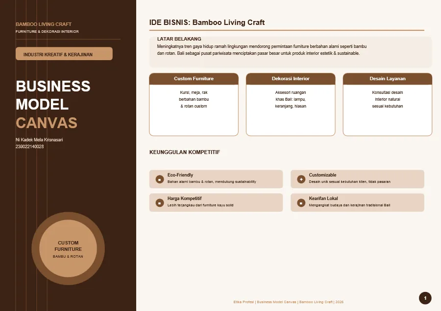 Bamboo Living Craft Business Model Canvas