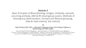 Basic Principles of Blood Banking: Antigens and Antibodies