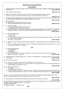 Chemistry Previous Year Questions and Solutions