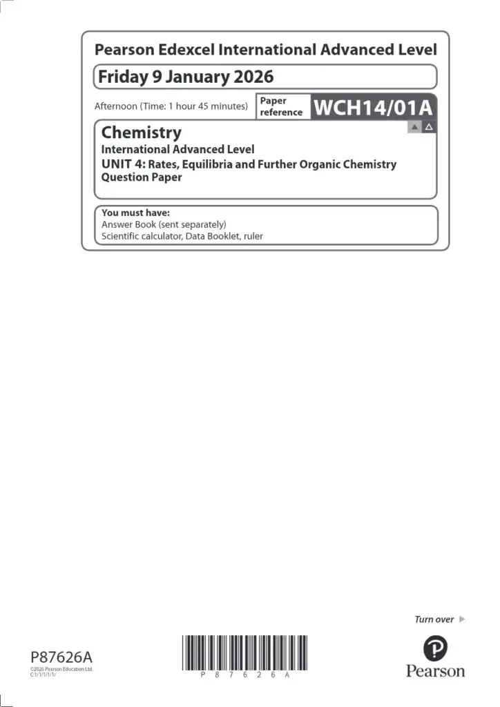 Chemistry Unit 4A Question Paper